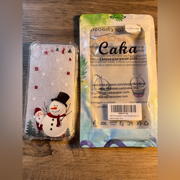 3/$15 New IPhone XR Clear Winter Snowman Christmas Phone Case - Picture 1 of 4